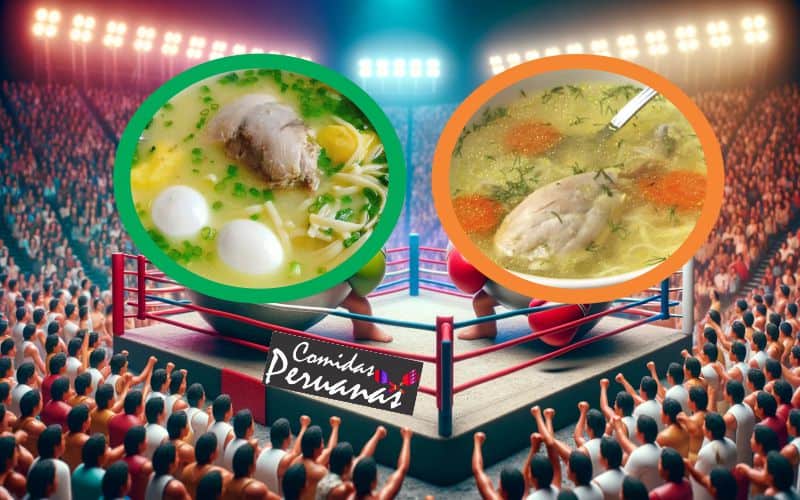 Caldo de Pollo vs Caldo de Gallina Comidas Peruanas